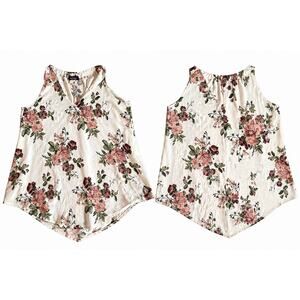 Top Fashion New York Floral Blouse Womens Medium Boho Flowy Tank Top usa